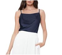 Vest Tops Women UK Satin Silk Plain Camisole with Adijustable Spaghetti Strap Cami Shirt Glossy Smooth Summer Tank Tops Womens Nightshirts Sleeveless T Shirt Undershirts Comfy Underwear