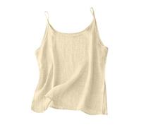 Vest Tops Women UK Summer Tank Tops Casual Cotton Linen Shirts Crewneck Spaghetti Strap Camisole Summer Sleeveless Cute Y42K Cami Shirts Basic Tees Going Out Crop Top Streetwear