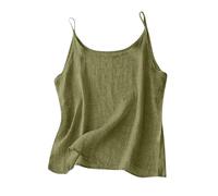 Vest Tops Women UK Vintage Crewneck Sleeveless Solid Shirt Light Weight Cotton Linen Summer Tank Top Fashion Loose Casual Basic Linen T-Shirts Line n Tank Tops Women UK Sleeveless Vest Ladies Blouse