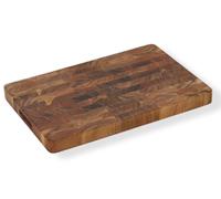Vesta Homes 4 cm Thick Wooden Chopping Board, Large Cutting Board, Serving, Charcuterie, and Cheese Board for Kitchen Natural Acacia Wood Natural Color, 45.5x30.5x4 cm Handcrafted in India