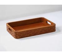 Vesta Homes Acacia Wood Serving Tray for Home/Kitchen/Restaurant/Office Organizer/Dining Table | Premium Serving Trays | 38 x 25 x 5 cm | Handcrafted in India
