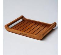 Vesta Homes Large Teak Wood Serving Tray for Home, Kitchen, Restaurant, Office Organizer, Dining Table | Premium Serving Trays | 38 x 25 x 6 cm | Handcrafted