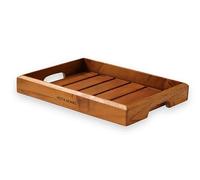 Vesta Homes Teak Wood Serving Rectangular Tray For Home, Kitchen, Restaurant, Office Organizer, Dining Table Premium Wooden Trays 31 X 22 X 4 cm Handcrafted In India
