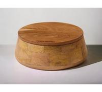 Vesta Homes Wooden Casserole with Lid for Roti, Hot, Masala Box | Serving Bowl for Kitchen and Home | Accessory and Jewellery Box | 23 x 23 × 9 cm | Handcrafted in India