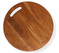 Vesta Homes Wooden Round Chopping Board/Cutting Board/Serving Board, Plate for Pizza, Vegetables, Fruits and Cheese | Natural Acacia Wood | 30.5 x 30.5 x 1.5 cm | Handcrafted | Handcrafted in India