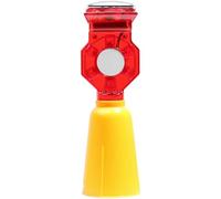Vestamore 10.8 In Led Solar Flashing Light, Red, 1640 Ft Visibility, Road Construction Emergency, Cup Holder Base, Solar Panel
