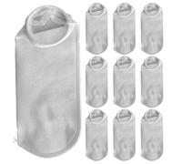 Vestamore 10 Pcs 200 Liquid Filter Bags, 4.1 In / 10.5 Cm, Pp Pe Filter Socks With Steel Ring For Industrial Filtration