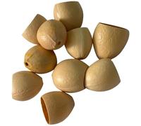Vestamore 10 Pcs Phoenix Egg Natural Fruit Shells, Light Beige 0.8 in / 2 cm Irregular, Pre-Drilled Egg Nutshells for DIY Sound Craft Materials, Wind Chimes, Pendants, Home Decoration