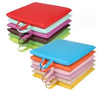 Vestamore 12 Pcs Floor Cushions, Square PU Seating for Little Ones, Classroom Flexible Carpet Cushions with Handles, Easy-to-Clean, Multiple Colors, Ideal for Schools, Nurseries, Playrooms