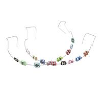 Vestamore 2 Pack Colorful Metal Braces, Great for Dental Demonstrations, Easy to Install