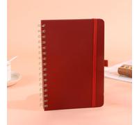 Vestamore 2 Pcs Lined Coil-bound Spiral Journal Notebook, A5 Leather Journal Notebook with Elastic Band, 192 Pages for Creative Writing and Daily Notes, Sermon Notes Notebooks for Office and Business