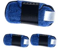 Vestamore 3 Pcs Toe Splint Wrap for Crooked Alignment, Adjustable Aluminum Toe Support for Hammer Finger, Splint for Broken Finger Care and Straightening, Breathable Blue Fabric, One Size