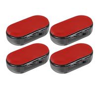 Vestamore 4 Pcs Car Solar Power Simulated Dummy Alarm, Wireless Anti-Theft Device, Red And Blue Led Flashing Light, Simple To Install