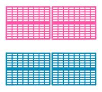 Vestamore 4 Pcs Small Animal Cage Mat, Plastic Pet Cage Mat for Wire Bottoms, 13.1 x 9.7 in Breathable Grid Foot Pad Resting Floor Mats, Pink and Blue for Rabbits Guinea Pigs Cats Small Animals