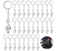 Vestamore 48 Pcs Music Keychain Gift Set, Metal Musical Note Rings, Miniature Music Symbol Chains, Compact Musical Pendant Signs, Accessories For Music Lovers, Students