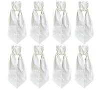 Vestamore 8 Pcs 56 in Satin Ribbons, 5.9 in Wide Ribbon for DIY, White Polyester, Silky Smooth, Wreath Sash for Events