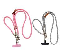 Vestamore Adjustable Phone Lanyard Set 2 Pcs, Crossbody Strap 47.2 in / 120 Cm, Detachable with Phone Tether Tab, Women’S and Black White