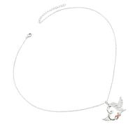 Vestamore Angel Wings Necklace for Women, S925 Sterling Silver Memorial Necklace with Zircon Heart Pendant, Adjustable Chain, 15.7+2 in, 40+5 cm