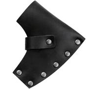 Vestamore Black Leather Hatchet Sheath, Handcrafted With Button Closure, Heavy Duty Head Protector, Camping Cover Featuring A Belt Loop, Accessory