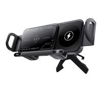 Vestamore Car Phone Holder Wireless Charger, 15W Fast Charging, Air Vent Mount, 90° Rotation, One Hand Operation, Dual Coil Design, Foldable Phones Compatible, Fits Huawei, Black