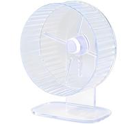 Vestamore Clear Bird Exercise Wheel with Stand, Super-Silent, Safe Plastic, 2.8 in / 7 Cm Wide, for Budgies Cockatiels Lovebirds Finches, Includes Pivot for Fun Play