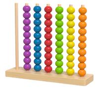 Vestamore Color Matching Stacking Puzzle Game, 80 Pcs Wooden Beads, Montessori Stacking Toy for Strategic Thinking, Learning Toys and Wooden Educational Toys for Family Party and Parent Fun