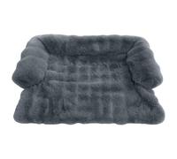 Vestamore Dog Bed Sofa Protector, 33.5 x 28.3 x 5.5 in Fluffy Plush Dog Couch with PP Cotton Filling, Furniture Protector for Medium Dogs, Anti-Slip Pet Sofa, Dark Gray
