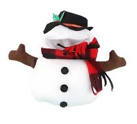 Vestamore Funny Dog Snowman Costume, M Size Pet Apparel with Upright Design, Head 11.8 in / 30 Cm, Classic Scarf, for Small Dogs