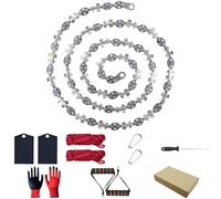 Vestamore High Limb Rope Saw Set, 53 Inch, For Tree Pruning High Branches, Outdoor Survival, Features 68 Teeth Metal Chain, Heavy Duty, Portable, With Gloves, Throw Weight, Storage Bag