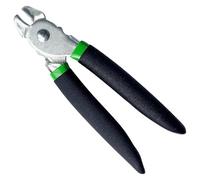 Vestamore Hog Loop Pliers, Steel Cage Clamp Tool, 8 in / 20.3 cm Straight Design, Zinc Plated, Anti-Slip Rubber Handle, for Wire Mesh, Fence, Upholstery Fastening