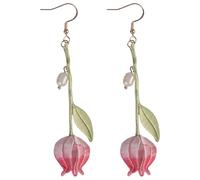 Vestamore Lily Of Valley Earrings, Silk, Freshwater Pearl, 3 In