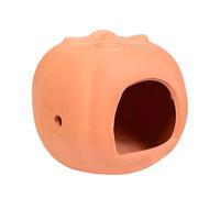 Vestamore Persimmon Terracotta Aquarium Ornament, Fish Spawning Cave 3.5 X 3.35 In, Ceramic Fish Tank Decoration, Betta Fish Accessories, Shrimp Cichlid Fry Hideout