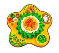 Vestamore Pet Sniffing Mat for Dogs, 23.6 x 23.6 in Five Pointed Star Sunflower Enrichment Mat, Interactive Feed Game Fleece Slow Feeder, Canine Mental Stimulation Play Tool, Colorful Comfort Design