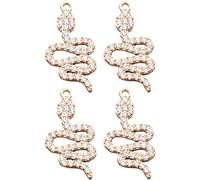 Vestamore Snake Design Rhinestone Beaded Patches, Garments Applique Patches For Clothes, Decorative Iron On Snake Rhinestone Embellishments For Diy Jewelry, Four Pcs