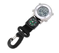 Vestamore Timepiece with Digital Clip and Compass, Multifunctional Outdoor Carabiner Watch for Camping Hiking, Pocket Quartz Movement Backlit Watch