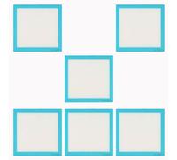 Vestamore Transparent Sticky Notes, 6 Pads, Blue Sparkle Border, 4.7 X 3.7 in