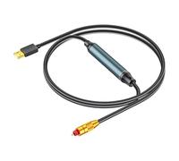 Vestamore USB to Optical Audio Adapter, 4.9 ft Optical Cable for Computer and Laptop, SPDIF Audio Connection, Gold-Plated Connectors, for Clear Sound Transmission, Simple Setup, and Everyday Use