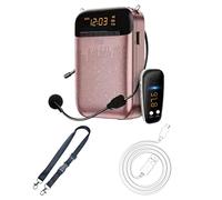 Vestamore Voice Amplifier for Teachers, Wireless & Wired Classroom Microphone, 1000 Sq. Ft. Coverage, 12 Hour Battery, Portable Design, S588, 5.0, Gold and Black Available