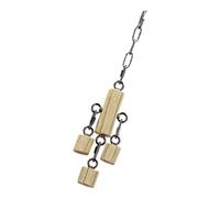 Vestamore Wild Pear Wood Parrot Toys for Beak Grinding and Mental Stimulation, Large Hanging Macaw Chew Toys with Metal Chain, for African Greys, Cockatoos, Cages, 5 Block Rotating Design