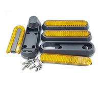 Vestigia® - Rear & Front Side Wheel Reflective Cover Set Replacement For Xiaomi 1S Essential Pro2 Electric Scooter - Spare Parts for E-scooter (Orange)