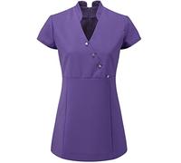 Vestirs Women's V Neck Beauty Hairdressing SPA Nail Salon Therapist Massage Tunic Uniform V4B (8, Purple)