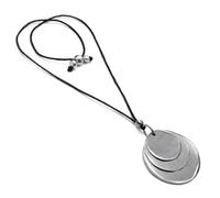 Vestopazzo 100% Recycled Aluminium Three Round Pendant Necklaces Handmade One Size Fits All Unisex Unica, Aluminium, No Gemstone, unica, Aluminium, No Gemstone