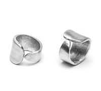 Vestopazzo VLNET AL16219 AL16219 Irregular Band Ring in 100% Recycled Aluminium, One Size Adjustable Size | Handmade | AL16219 with Lucky Owl Gift