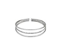 Vestopazzo VLNET | Silver Plated 3 Lines Bangle Bracelet | Nickel Tested | Craftsmanship | Unisex