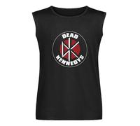 Vests Dead Kennedy'S Brick Logo Holiday in Cambodia Kill The Poor Cotton Mens Black Activewear Sleeveless Tops Black L