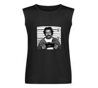 Vests Fashion My Name is Earl Pattern T Summer Men Women Unisex Hip Hop Style Harajuku Retro Man Men Activewear Sleeveless Tops Black XL