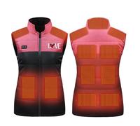 Vests for Men UK Clearance Heated Gilet Women Heart Printed Body Warmer Heated Vest Electric Rechargeable Thermal Waistcoat for Outdoor Camping Riding Hiking Activities