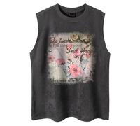 Vests for Men Uk Summer, Mens Sleeveless Top, Tank Top Singlet Be Still and Know Shirts for WoCasual Short Sleeve Tee Tops (Grey, M)