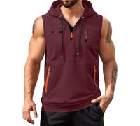 Vests For Men Uk Tank Tops Summer Sleeveless Hoodies Gym T Shirts Workout Plain Color Running Athletic Sports Muscle Bodybuilding Tshirts Training Fitness Muscle Vest For Gym