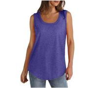 Vests for Women Square Neck Summer Tops Ladies Pleated Sleeveless Tank Ladies Camisole Top Running Vest Loose Fit Workout T Shirts Casual Tanks